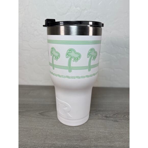 In-N-Out Burger White & Green RTIC 20oz Travel Mug Stainless Tumbler - Picture 1 of 5